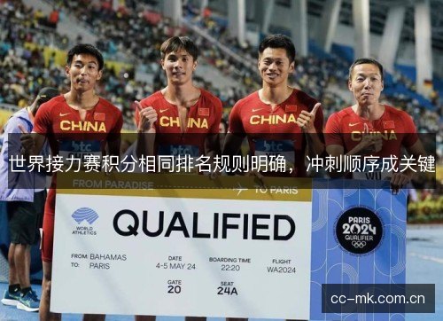世界接力赛积分相同排名规则明确,冲刺顺序成关键 世界接力赛积分相同排名规则明确,冲刺顺序成关键